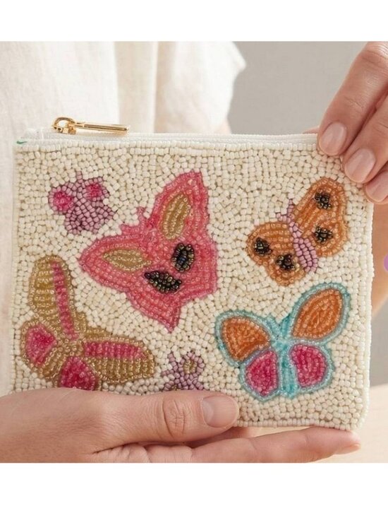 Handbags - Assorted Butterfly Beaded Coin Purse